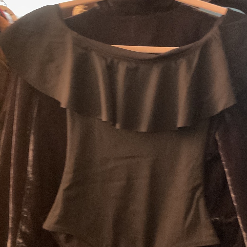 Topshop Black Off-Shoulder Bodysuit